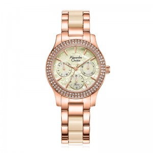 Alexandre Christie AC 2932 Rosegold Ivory Flower BFBRGIV